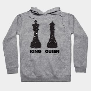 King & Queen Chess figures Hoodie